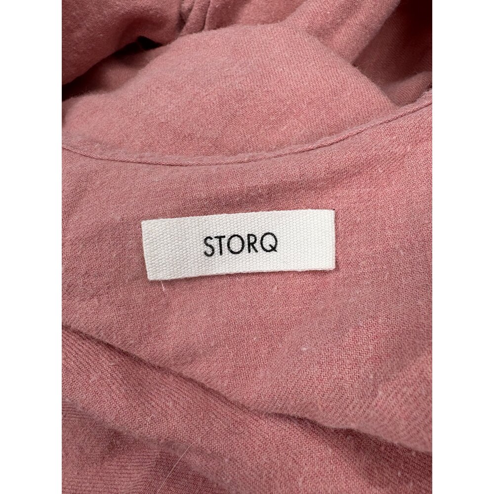 Storq Maxi Dress Size 2 Henley Dolman Sleeve Dusty Rose - Picture 4 of 12